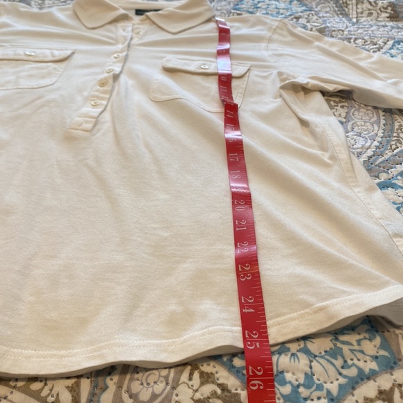 Ralph Lauren LRL Jeans Co. Long Sleeve Cream Button Top - Size XL - Picture 6 of 10